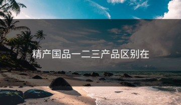精产国品一二三产品区别在