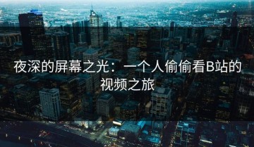 夜深的屏幕之光：一个人偷偷看B站的视频之旅