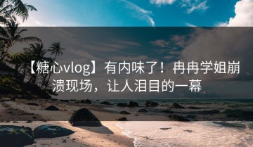 【糖心vlog】有内味了！冉冉学姐崩溃现场，让人泪目的一幕