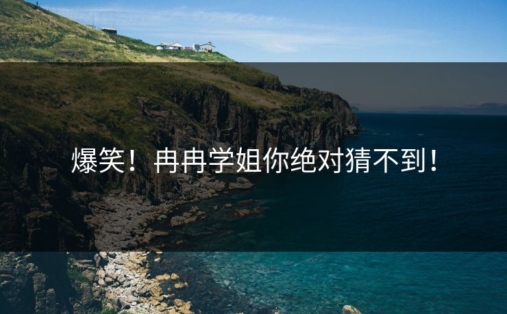 爆笑！冉冉学姐你绝对猜不到！