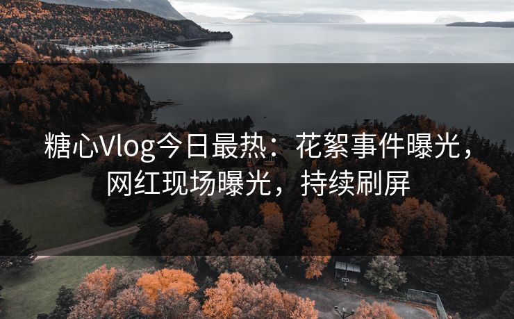 糖心Vlog今日最热：花絮事件曝光，网红现场曝光，持续刷屏