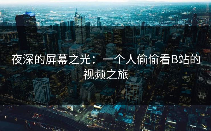 夜深的屏幕之光：一个人偷偷看B站的视频之旅